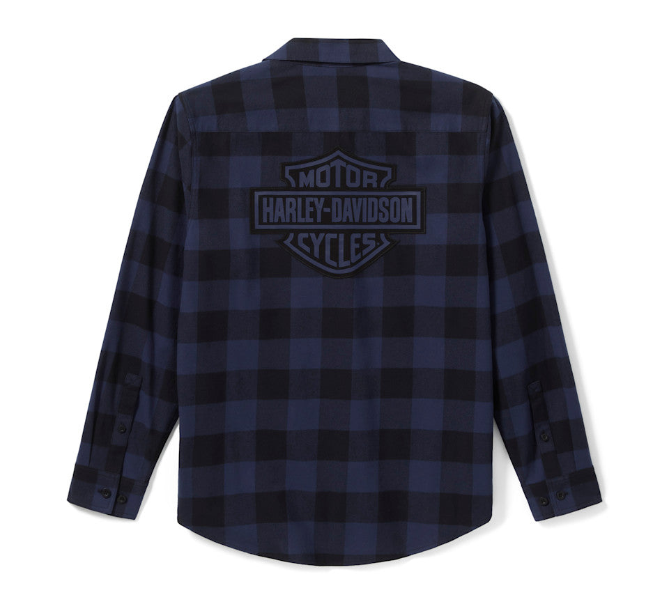 Harley Davidson Men’s Bar & Shield Buffalo Check Flannel Shirt