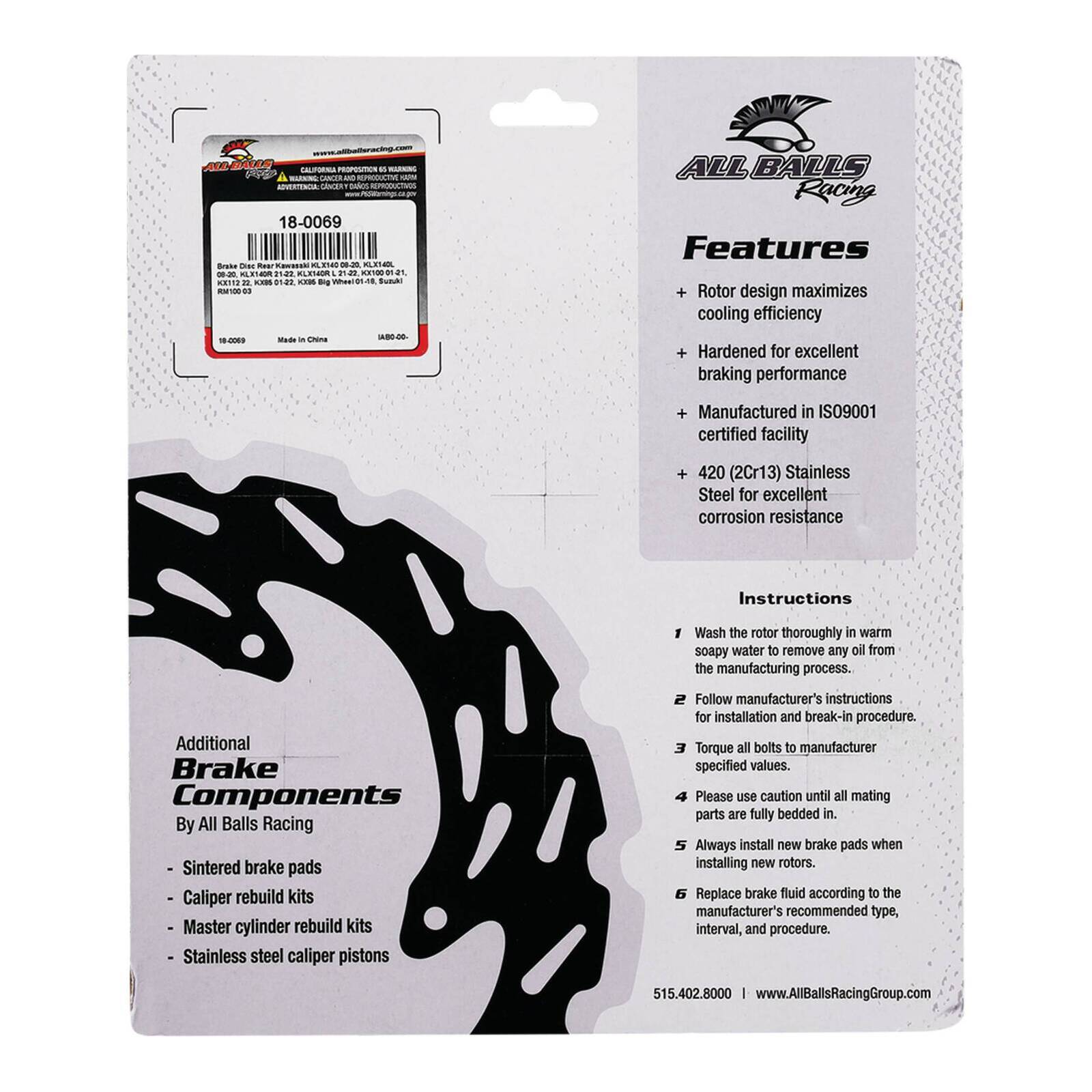 Brake Disc Rear 18-0069