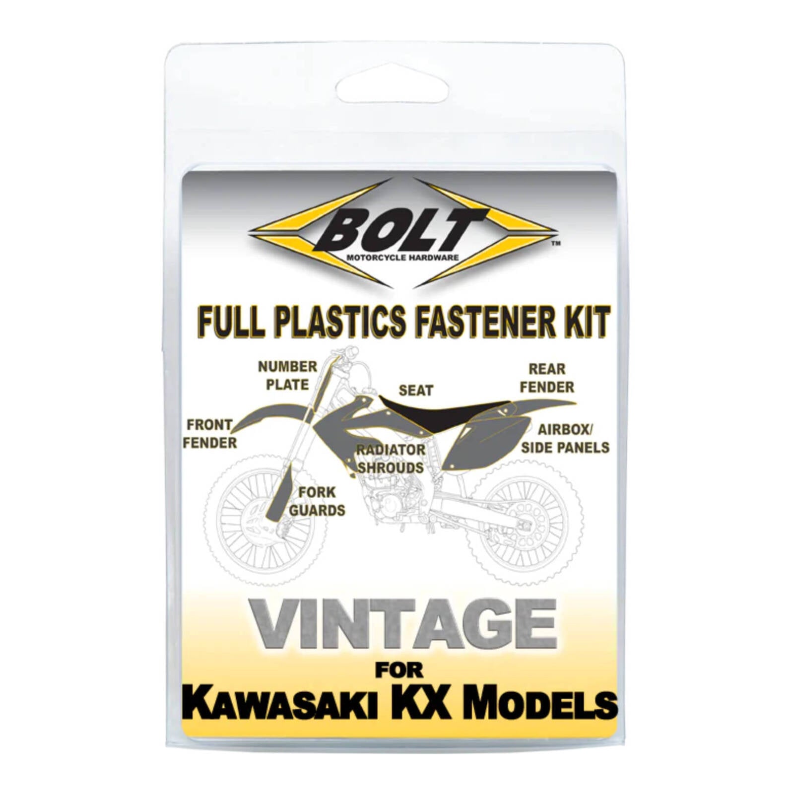 Bolt Plastics Fastener Kit Kawasaki KX450F 19- KX250F 21-