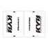 DRC Motion Front Fork Outer Decals - KYB14 (Clear / Black / White)