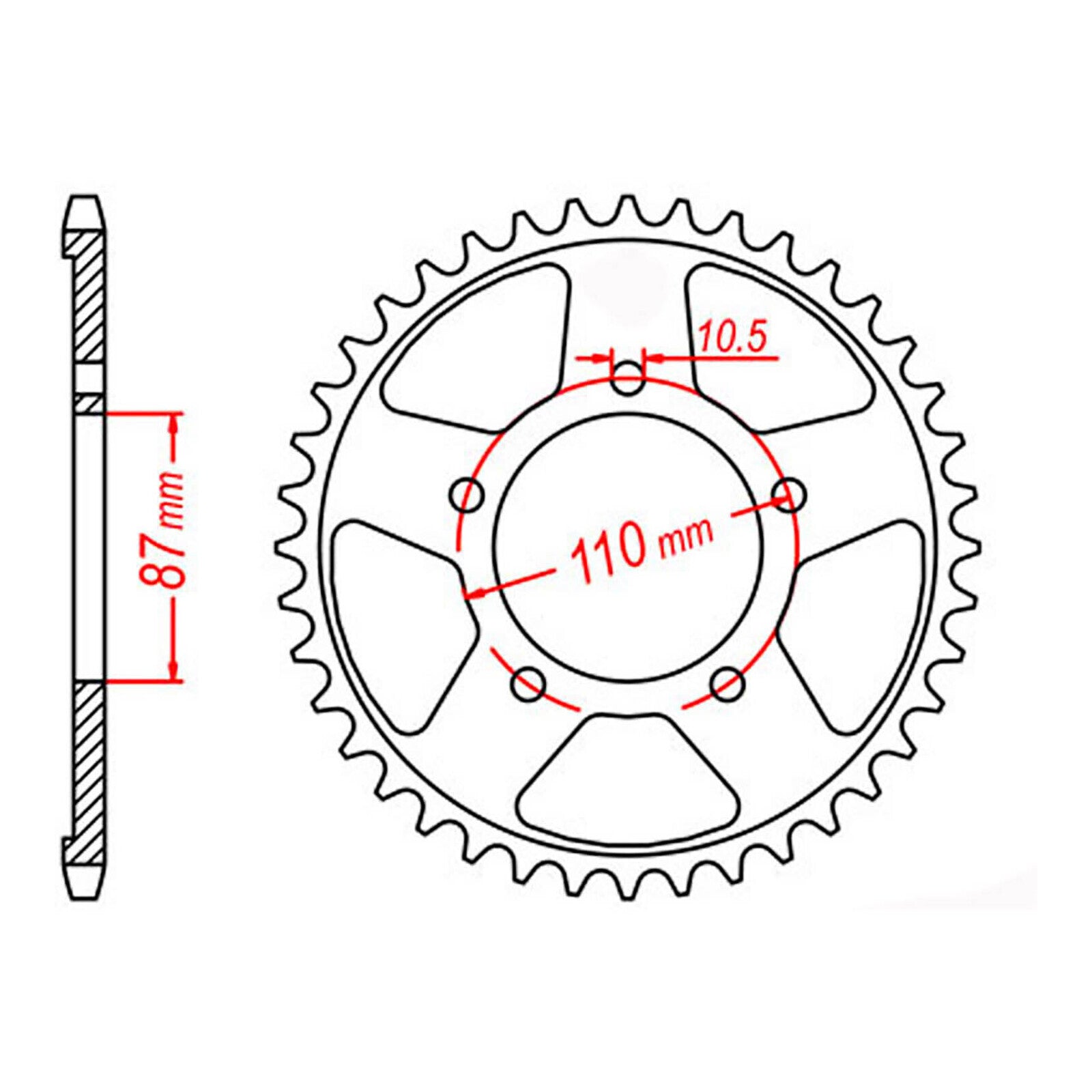 Sprocket Kit Suzuki GSXR750 '85-'87 Gold - GB530XRE 14/42