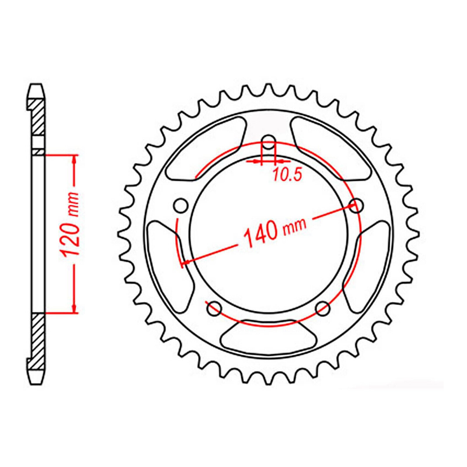 Sprocket Kit Suzuki SV1000S Gold (recommended) - GB530ZXW 17/40