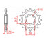MTX 578 Steel Front Sprocket #520