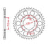 MTX 1303 Zero Alloy Rear Sprocket #520 - Black (41T)