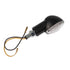 Whites LED Mini-Catseye Flasher - Black, Short Stem