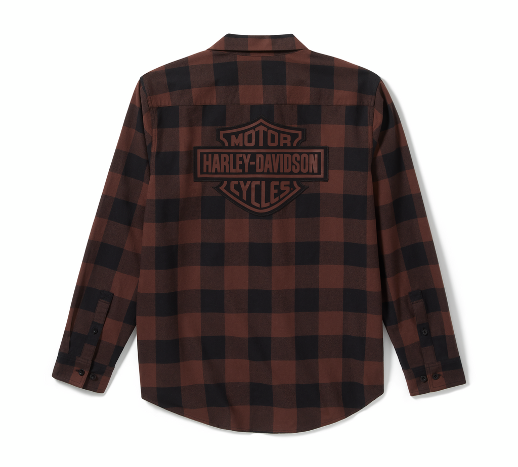 Harley Davidson Men’s Bar & Shield Buffalo Check Flannel Shirt