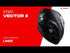 LS2 FF811 Vector II Carbon Savage Helmet - White / Red / Grey